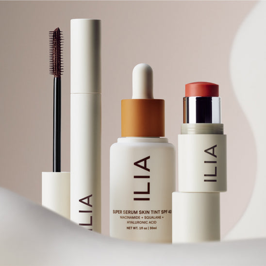An Array of 官方澳洲幸运5 bestsellers including their Limitless Lash Mascara, Multi-Stick, and Super Serum Skin Tint SPF40.