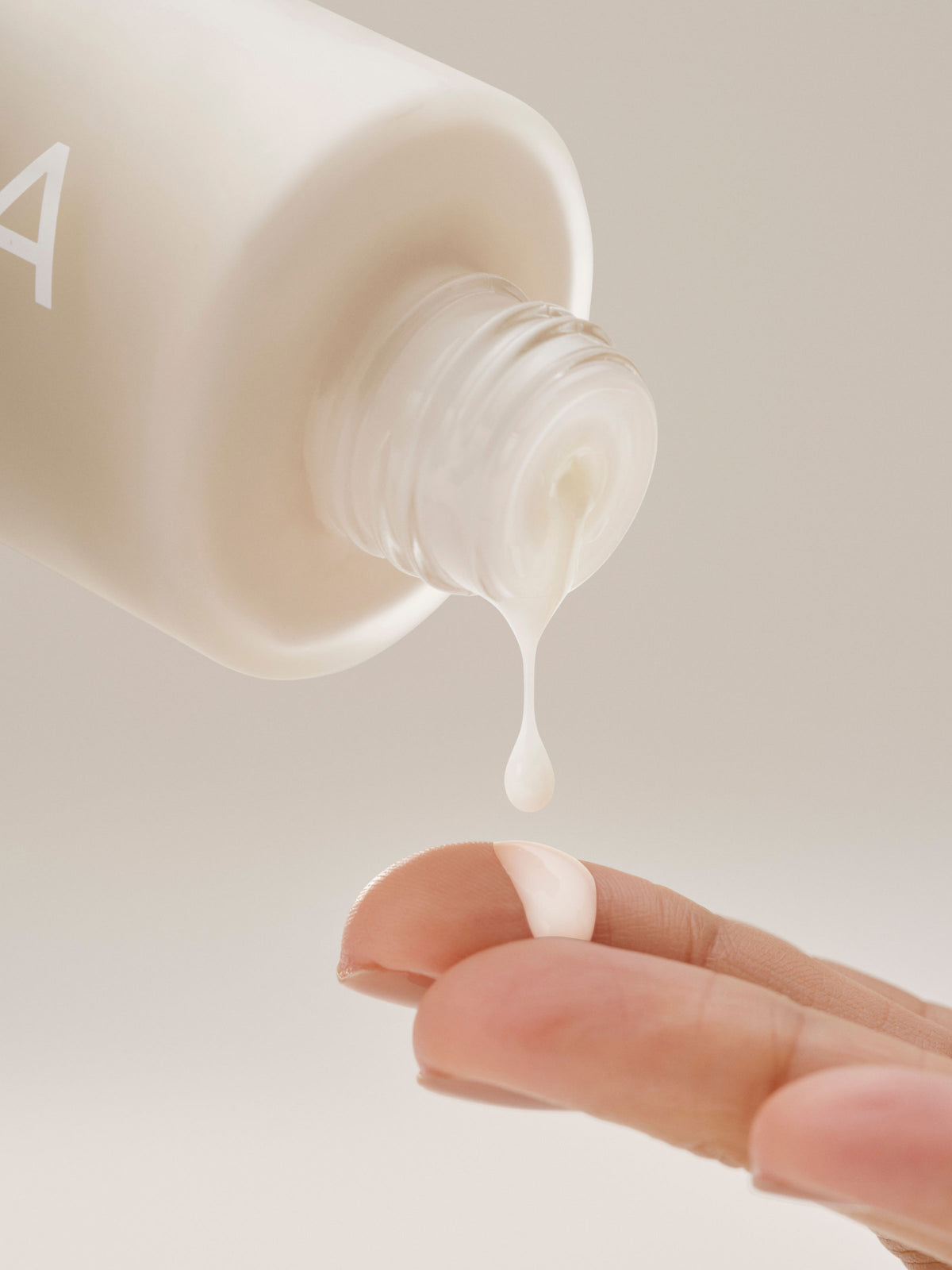 Moisturizer on Fingers.